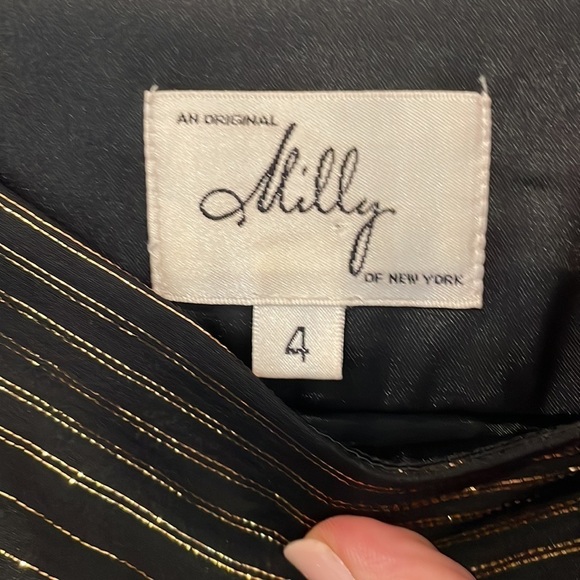 Milly Silk Metallic Flounce Mini Skirt - Picture 7 of 11